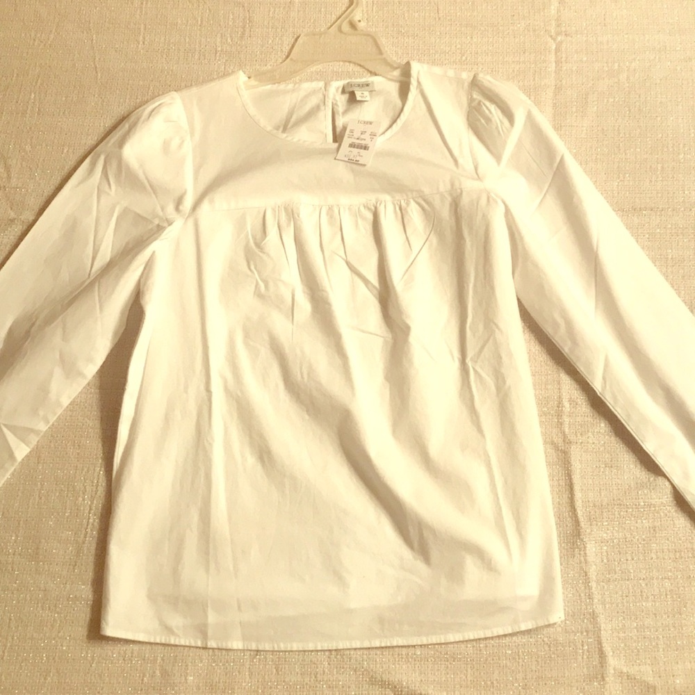 J crew! Brand new with tags white blouse